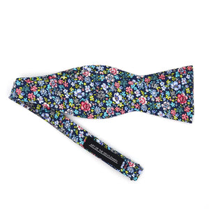 Floral Navy Self Tie Bow Tie