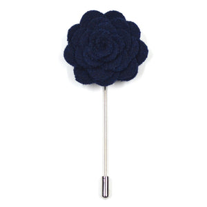 Lapel Pin - Floral Navy