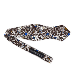 Floral Pecan Wild Flower Self Tie Bow Tie