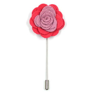 Lapel Pin - Floral Periwinkle Strawberry
