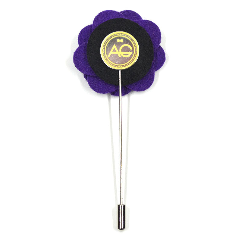 Lapel Pin - Floral Purple