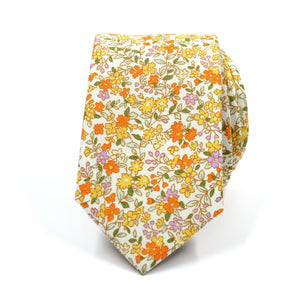 Floral Yellow Field Blossoms Tie