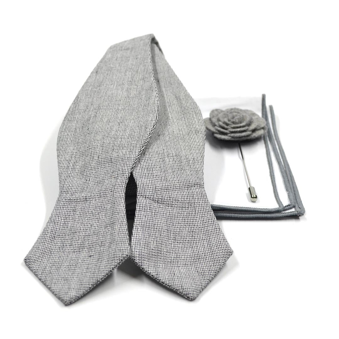 Fossil Grey Bow Tie Set