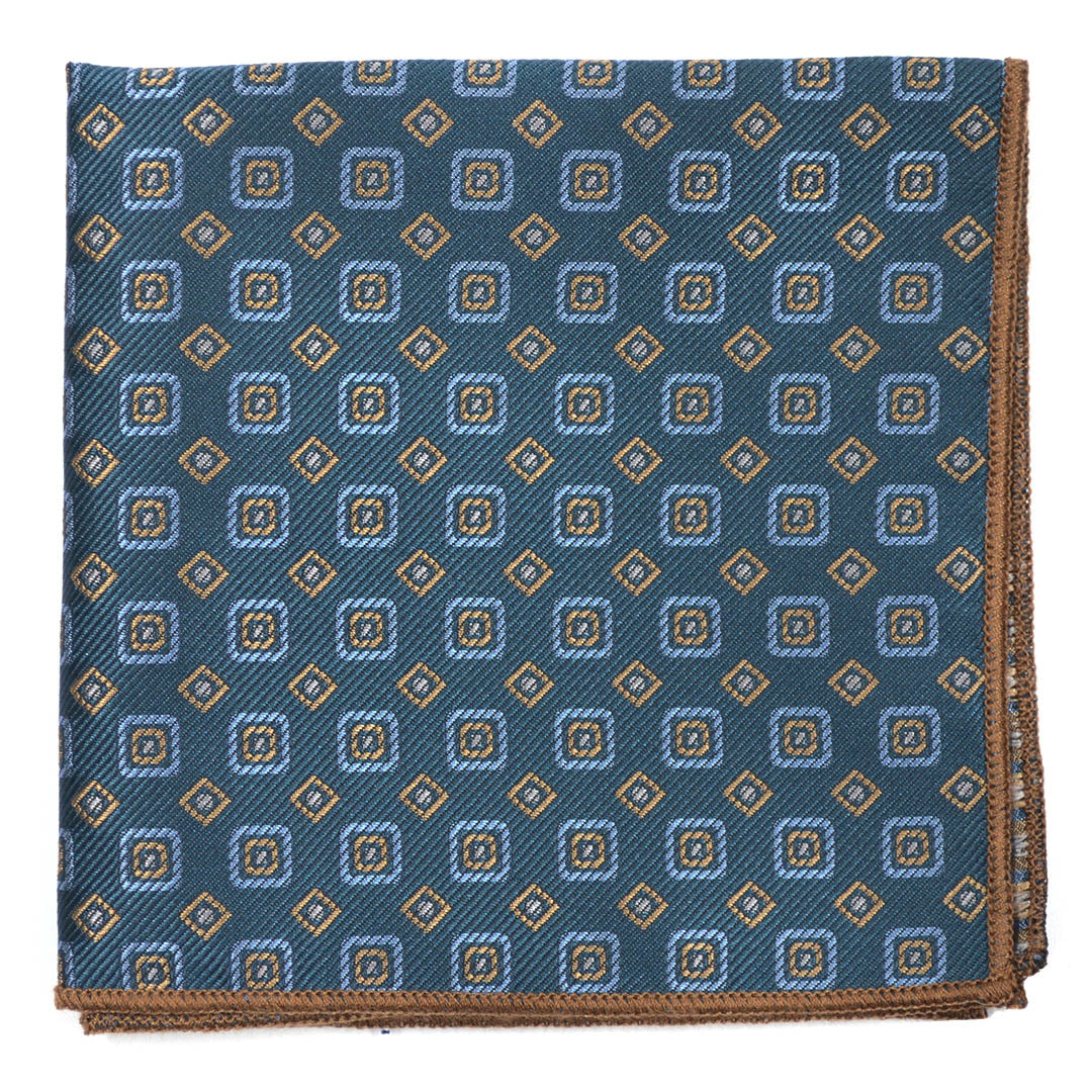 Geometric Deep Oasis Pocket Square - Art of The Gentleman