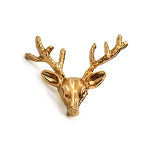 gold deer lapel pin