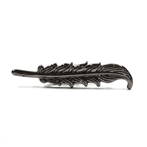 Feather Gun Metal Tie Bar