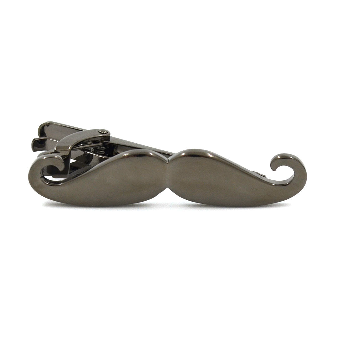 Handlebar Mustache Gun Metal Tie Bar
