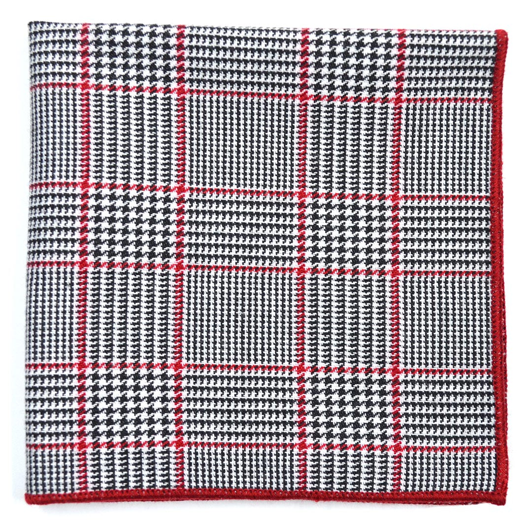 Houndstooth Black and White Pocket Square