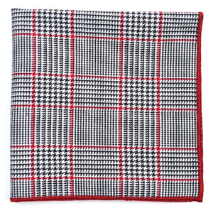 Houndstooth Black and White Pocket Square