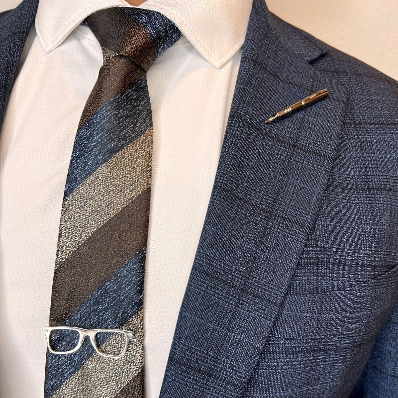 Triple Stripe Earth Metals Tie