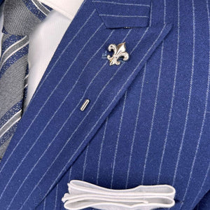 Fleur De Lis Silver Lapel Pin