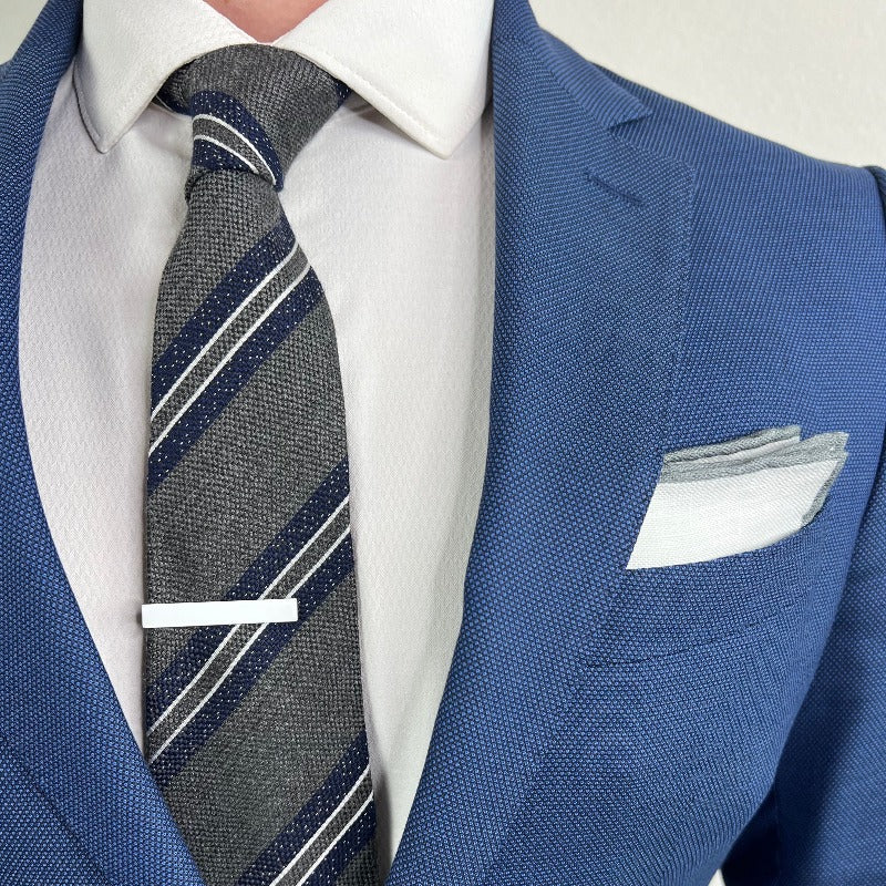 Striped Downtown Grey Tie
