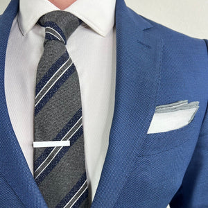 Striped Downtown Grey Tie