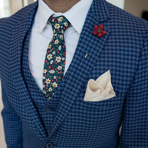 Wild Flower Bright Red Lapel Pin