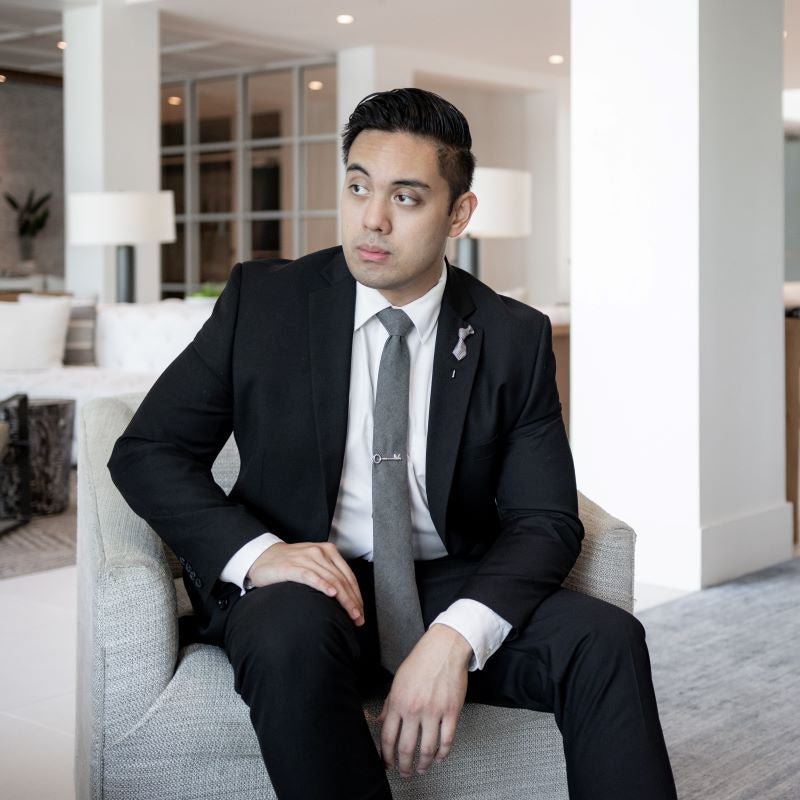 Microsuede Dark Grey Tie