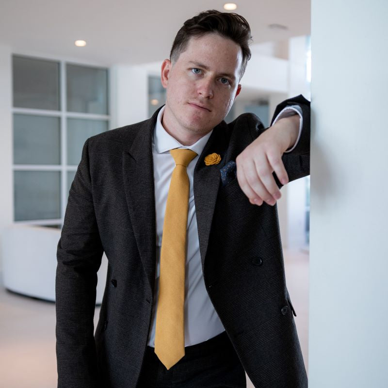 Microsuede Dijon Tie