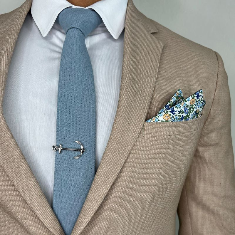 Solid Dusty Blue Tie