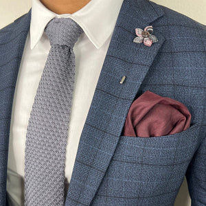 Herringbone Wine Pocket Square