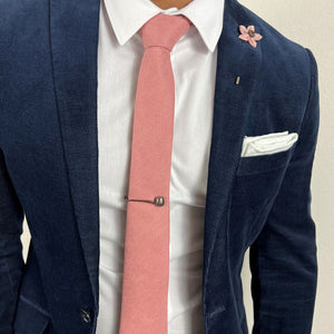 Microsuede Salmon Tie