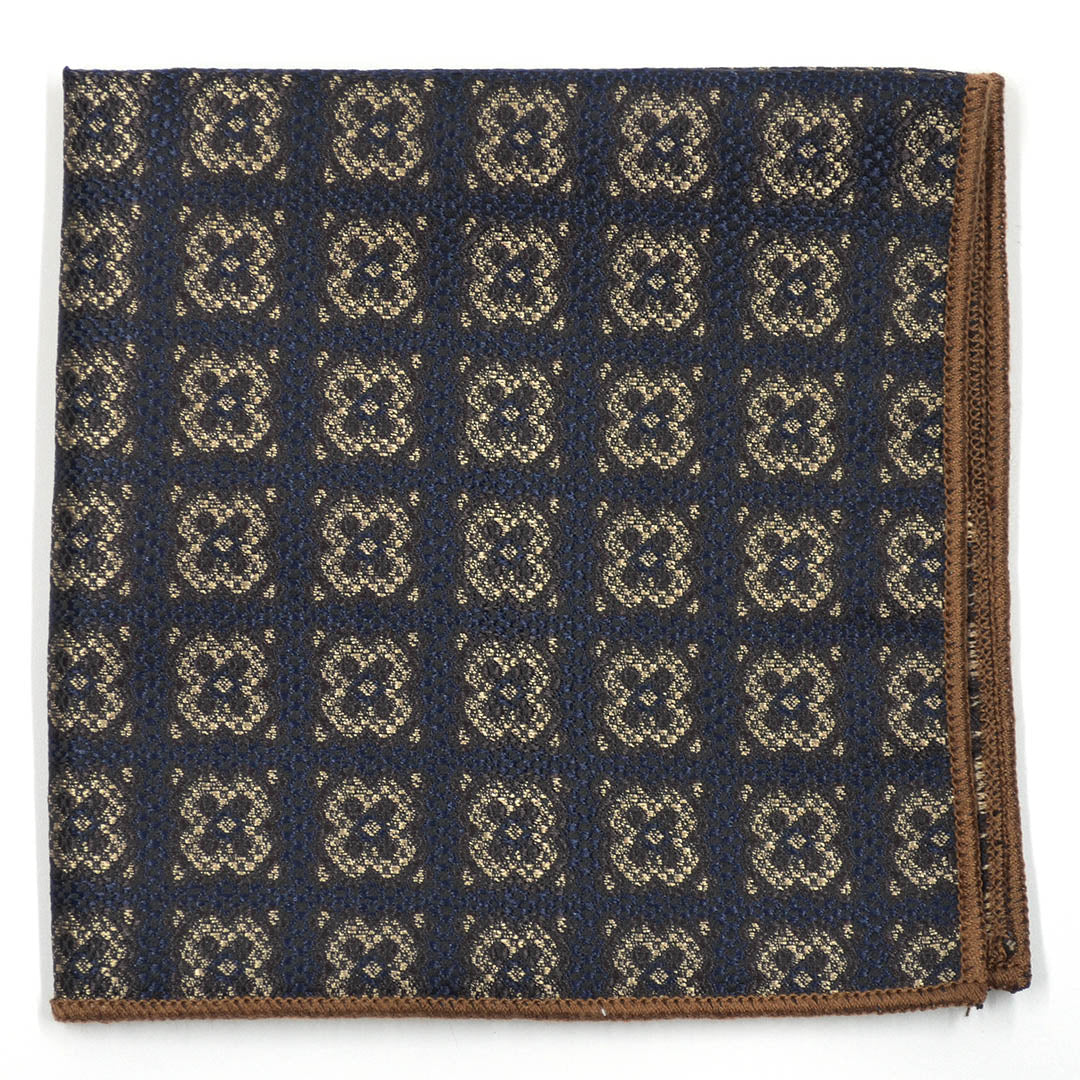 Jacquard Deep Navy Pocket Square