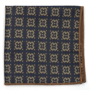 Jacquard Deep Navy Pocket Square