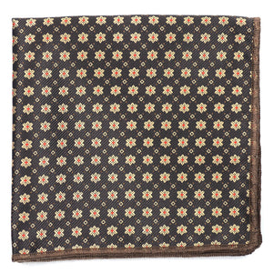 Jacquard Mini Brown Pocket Square