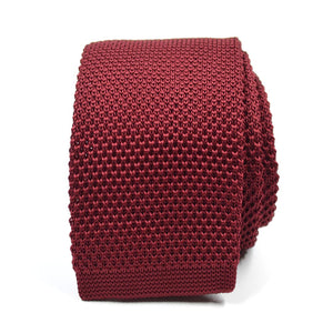 Knitted Burgundy Tie