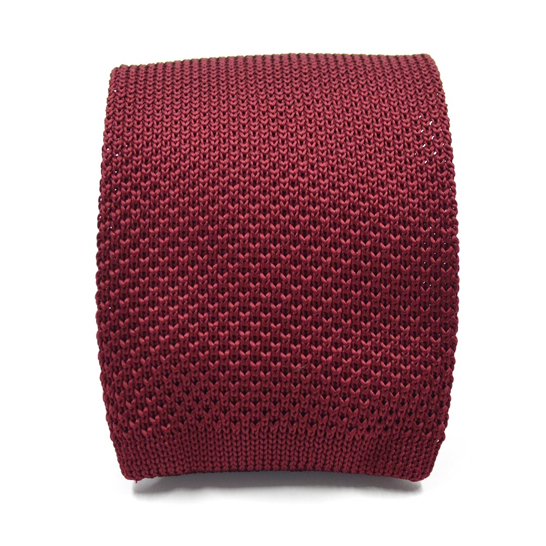 Knitted Burgundy Tie