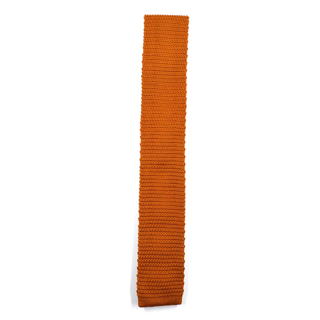 Knitted Burnt Orange Tie - Art of The Gentleman