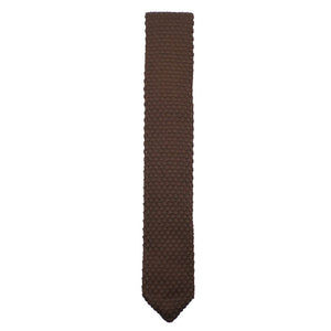 Knitted Point Brown Tie Set