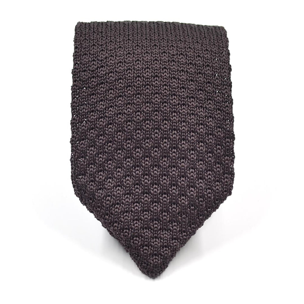 Knitted Point Brown Tie | Art of the Gentlemen