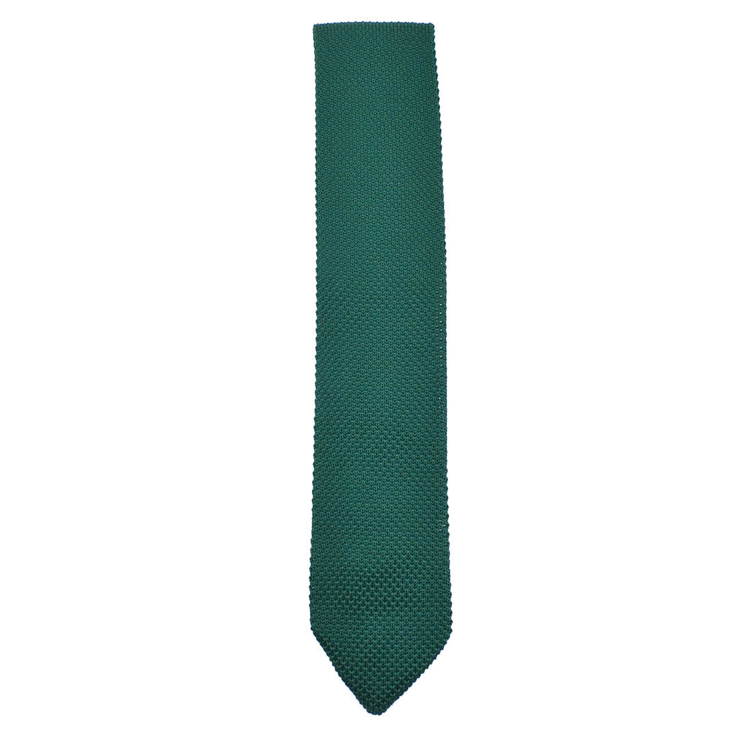 Knitted Point Emerald Tie