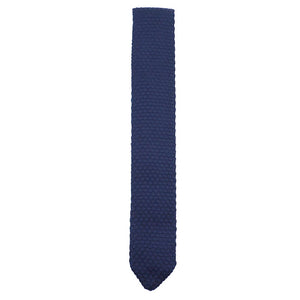 Knitted Point Navy Tie Set
