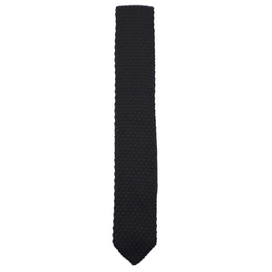 Knitted Point Slate Tie