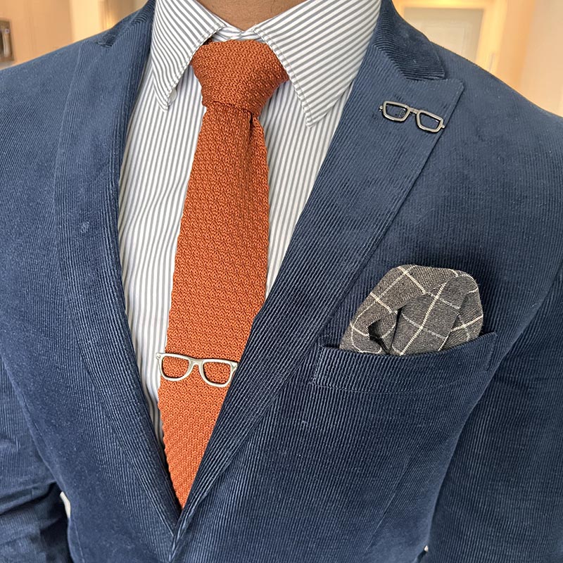 Knitted Point Burnt Orange Tie - Art Of The Gentleman