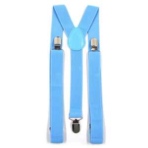 Solid Light Blue Suspenders