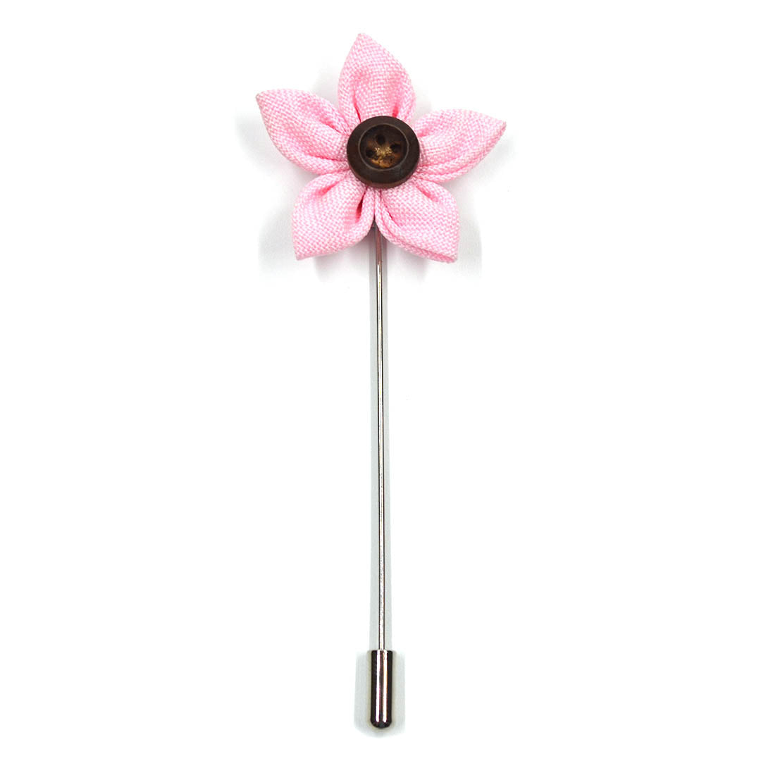 Lapel Pin - Wildflower Light Pink