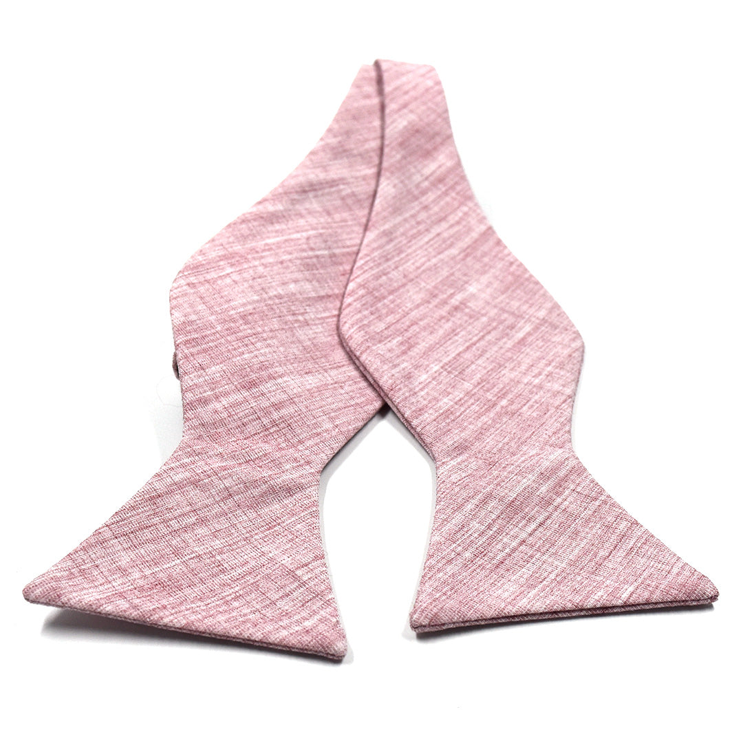 Linen Pink Self Tie Bow Tie