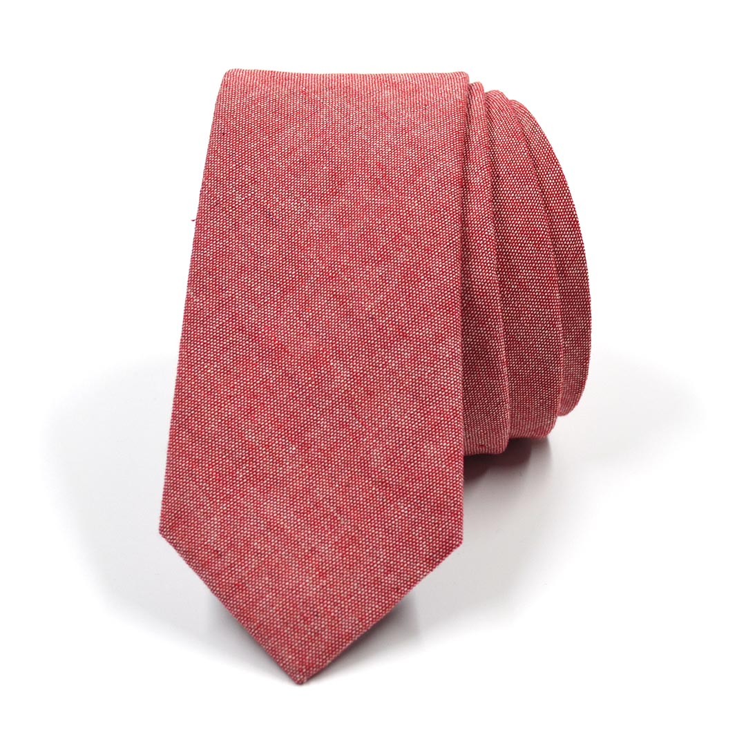 Linen Red Tie