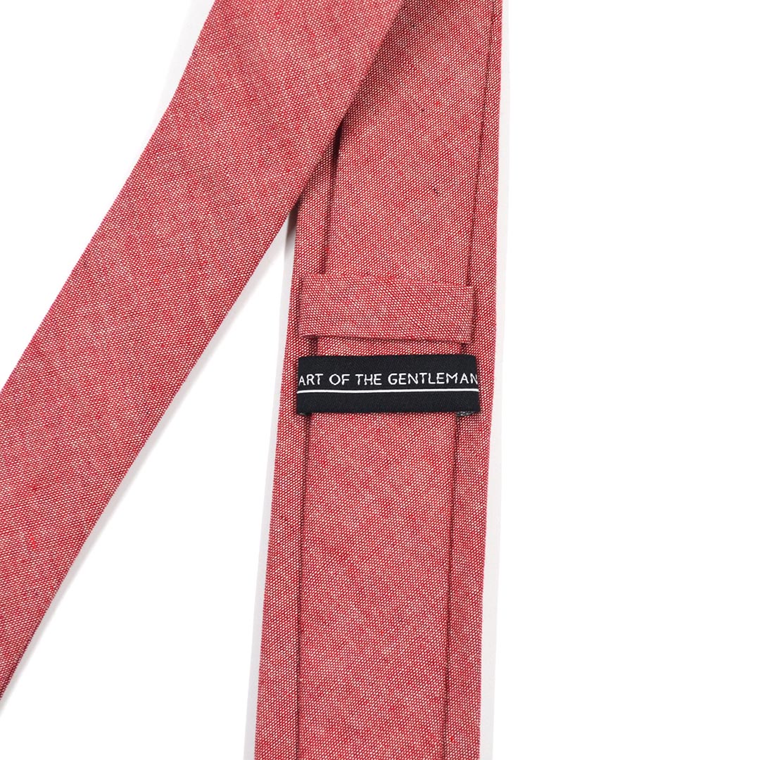 Linen Red Tie Set - Art of The Gentleman