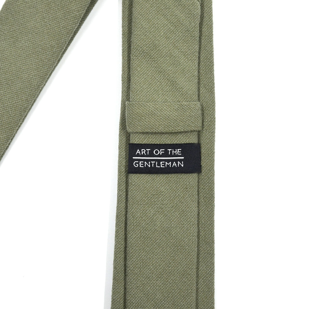 Linen Sage Green Tie
