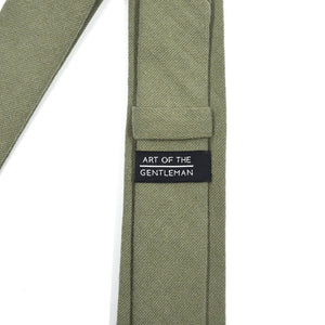 Linen Sage Green Tie Set