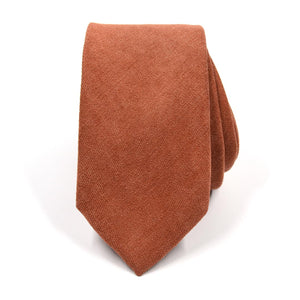 Microsuede Burnt Orange Tie