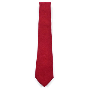 Microsuede Burnt Red Tie