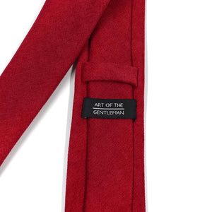 Microsuede Burnt Red Tie