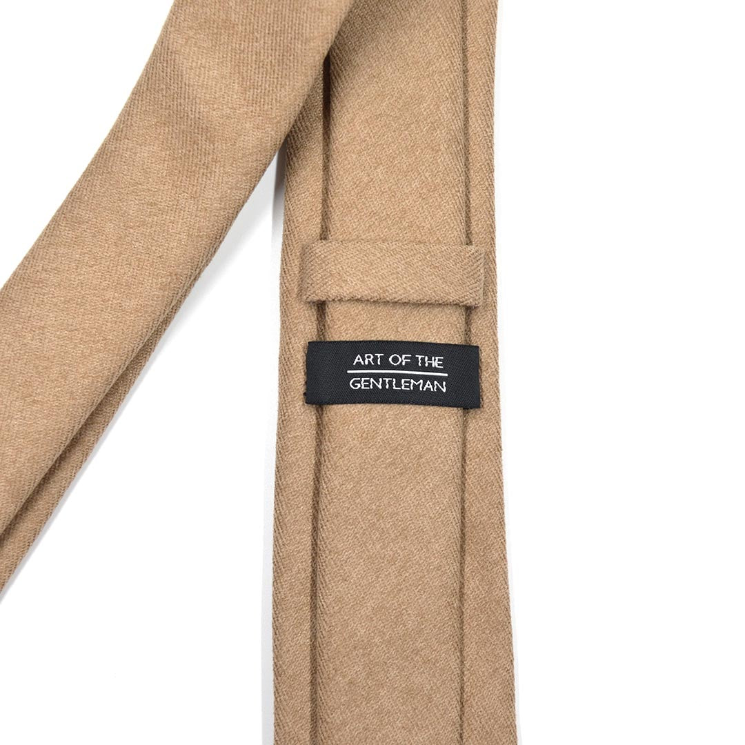 Microsuede Light Brown Tie