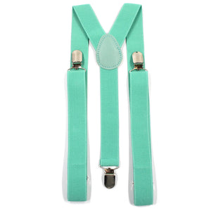 Solid Mint Green Suspenders