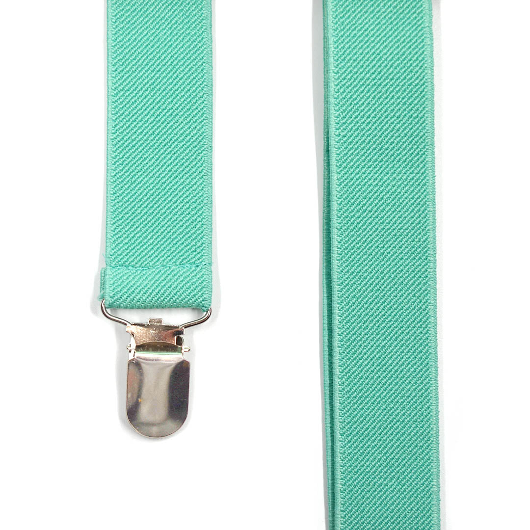Solid Mint Green Suspenders