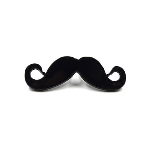 Lapel Pin - Mustache Black