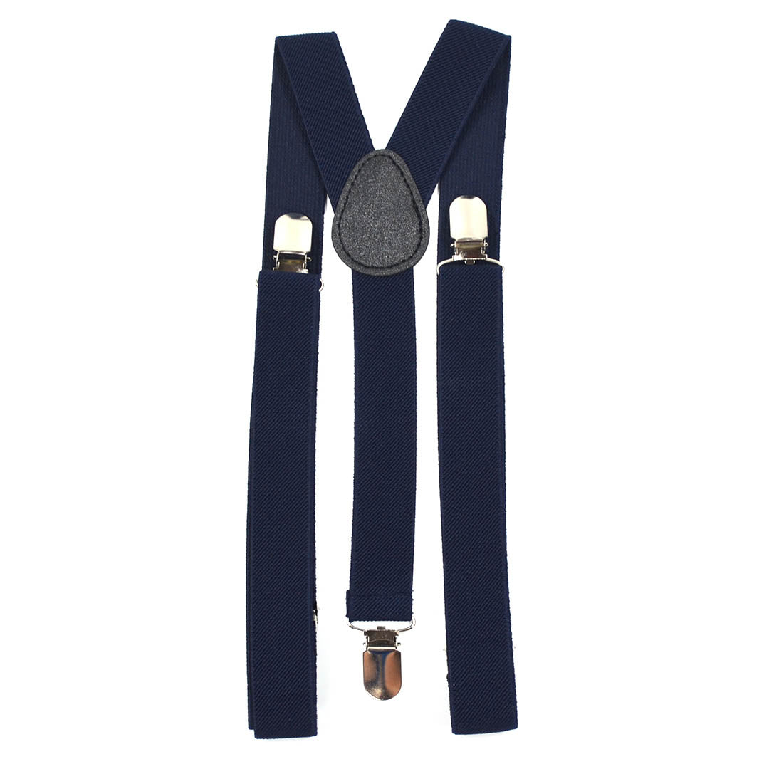Solid Navy Suspenders
